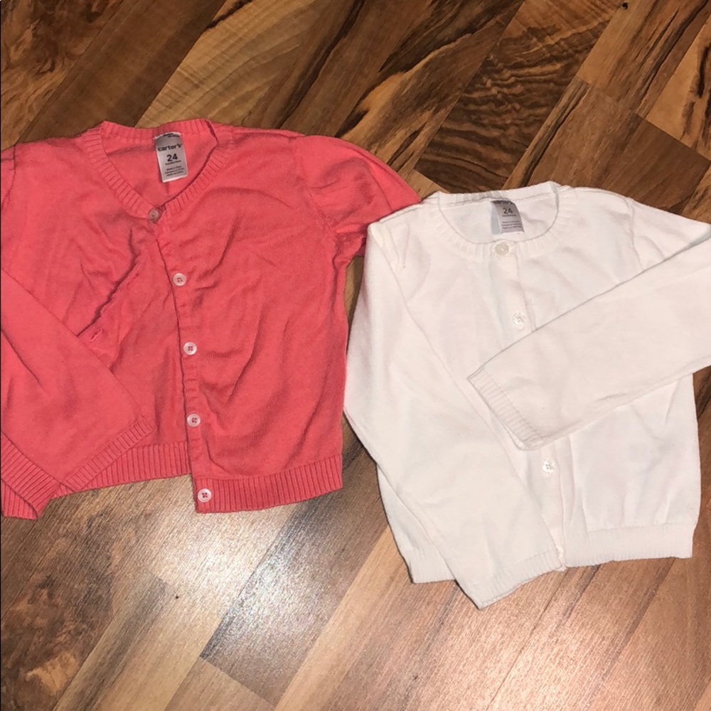 Lot of 2 CARTERS button-up sweaters NWOT